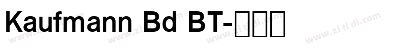 Kaufmann Bd BT字体转换